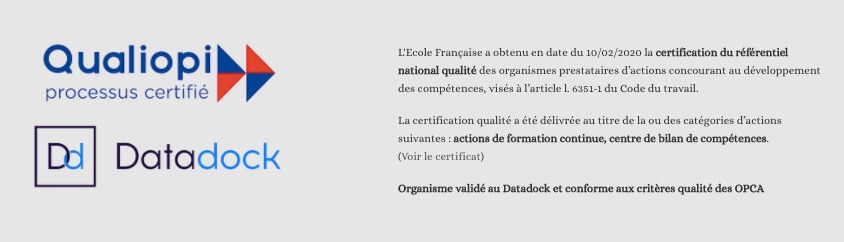 certification  formation l ecole francaise